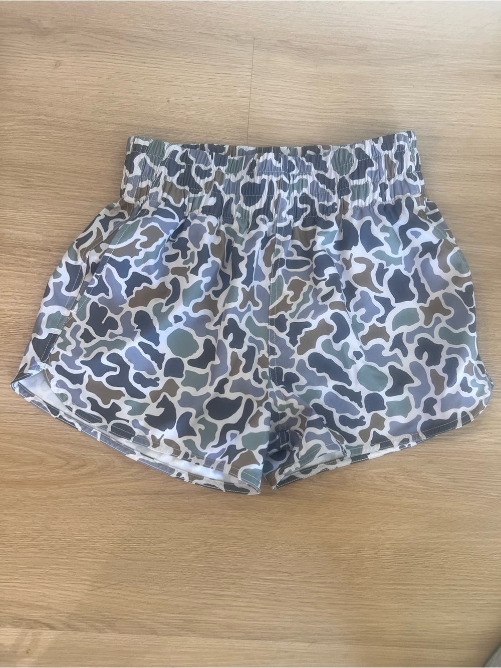 Women's Camo-Print Athletic Shorts with Elastic Waist